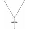 OSTAN Hommes Femmes Enfants Croix Collier Pendentif Acier Inoxydable - Chaîne Croix Homme 40 45 50 60 70 cm