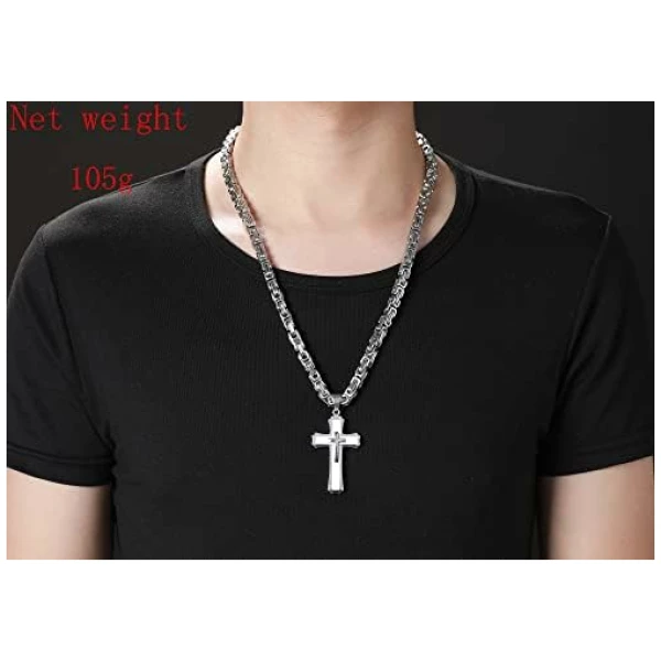 Croix Collier Pendentif pour Homme 6mm Largeur Chaîne – Image 4