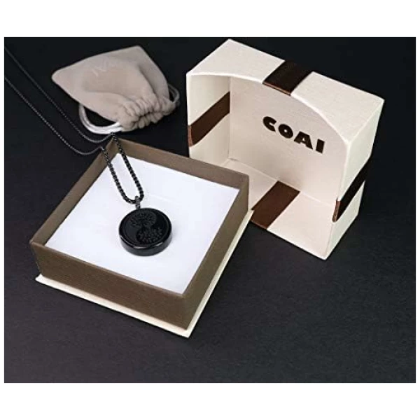 Collier Acier Inoxydable Pendentif Obsidienne Unisexe – Image 7