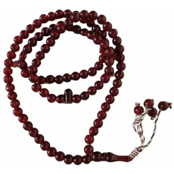 Chapelet de priére Bordeaux Tasbih Sabha Islam Islamique 99 perles Sebha musulman Misbaha Collier de priere musulmane