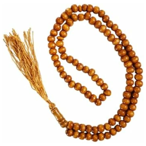 Chapelet de priére Tasbih en bois Sabha Islam Islamique 99 perles Sebha musulman Misbaha Collier de priere musulmane Bleu nuit