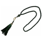 Chapelet de priére Vert Foncé Tasbih Sabha Islam Islamique 99 perles Sebha musulman Misbaha Collier de priere musulmane