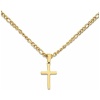 Cheerslife Croix Collier Chaîne Délicate Simple Acier inoxydable Religieux Pendentif Fête Des Mères Anniversaire Bijoux Cadeaux Pour Femmes Petite Amie Amis Adolescentes chaîne en argent doré