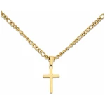 Cheerslife Croix Collier Chaîne Délicate Simple Acier inoxydable Religieux Pendentif Fête Des Mères Anniversaire Bijoux Cadeaux Pour Femmes Petite Amie Amis Adolescentes chaîne en argent doré