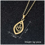 Collier avec pendentif Allah en acier inoxydable doré pour femme