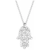 Elli Collier Femme Main de Fatima avec Cristal