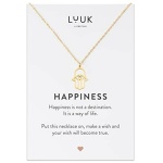 LUUK LIFESTYLE Colliers féminins en acier inoxydable avec pendentif, bijoux tendance pour port quotidien, idée cadeau, en argent, or et rose