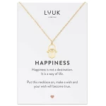 LUUK LIFESTYLE Colliers féminins en acier inoxydable avec pendentif, bijoux tendance pour port quotidien, idée cadeau, en argent, or et rose