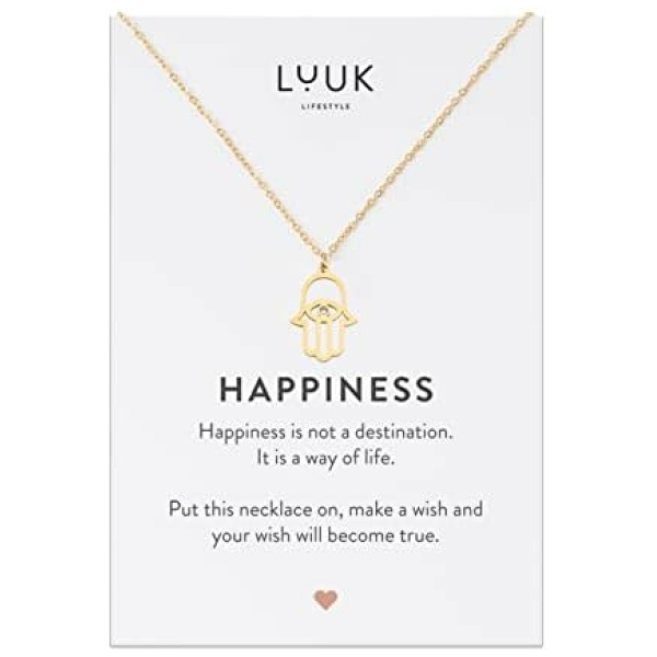 LUUK LIFESTYLE Colliers féminins en acier inoxydable avec pendentif, bijoux tendance pour port quotidien, idée cadeau, en argent, or et rose