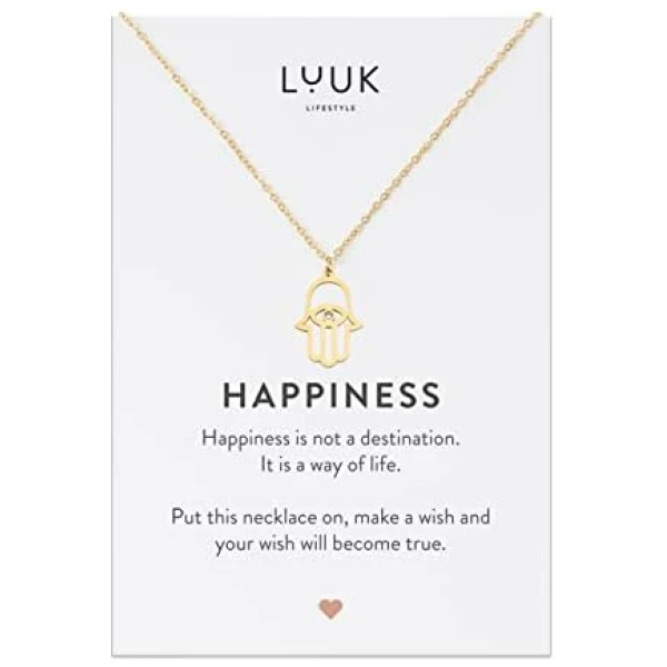 LUUK LIFESTYLE Colliers féminins en acier inoxydable avec pendentif, bijoux tendance pour port quotidien, idée cadeau, en argent, or et rose