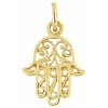 Lucchetta - Main de Fatma/Hamsa Pendentif ou Boucles d'Oreilles, option Saphir Bleu Naturel, Bijoux d'Or pour Femmes Filles