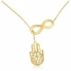 MYSTIC JEWELS By Dalia - Main de Fatma avec Infini - Argent Sterling 925 - Cadeau pour Bonheur