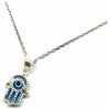 MYSTIC JEWELS by Dalia Collier unisexe en argent sterling 925 avec pendentif en forme de main de Fatima/œil turc