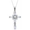 Ryaupy Colliers Croix en Argent pour Femme, Réglable Foi Croix Dieu Béni Pendentif Collier Bijoux Cadeaux