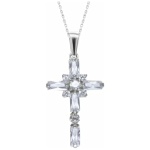 Ryaupy Colliers Croix en Argent pour Femme, Réglable Foi Croix Dieu Béni Pendentif Collier Bijoux Cadeaux