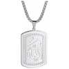 VASSAGO Collier médaillon Allah Collier en acier inoxydable islamique Collier de charmes religieux musulmans Cadeau pour femmes hommes, 23.6 pouces