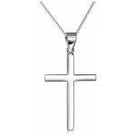 YAFEINI Croix Collier 925 Argent Sterling Collier Croix Religieuse Avec Gravure Faith Hope Love Bijoux pour Femmes Filles