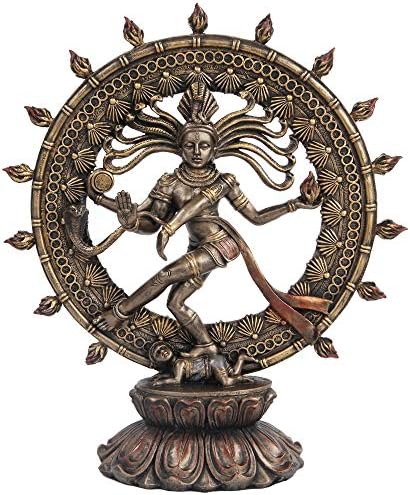 Statue danseuse hindoue de Shiva Nataraja en finition bronze