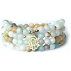 COAI Collier Mala Bracelet Multi-Tours Amazonite Homme Femme