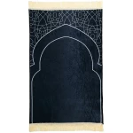 Tapis de priere Musulman pour priere Islamique - Tapis priere Musulman Confortable pour Femme et Homme Musulman - Noir