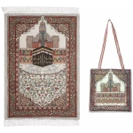 Tapis de Prière Musulman Islamique, Tapis de Prière Musulman avec Sac Design Elégant, Tapis de prière Musulman, Tapis de Prière Portable Prier Couverture, Prière Musulmane Islamique Ramadan,