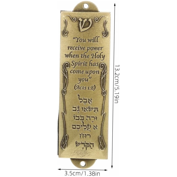 2 Pièces Cadeaux D'Israël Mezouza en Métal Artisanat De Mezouza Religieuse Cadeau Religieux Décor De Mezouza Catholique Décor en Métal Mezouza Décor À La Maison Mezouza Décorative – Image 6