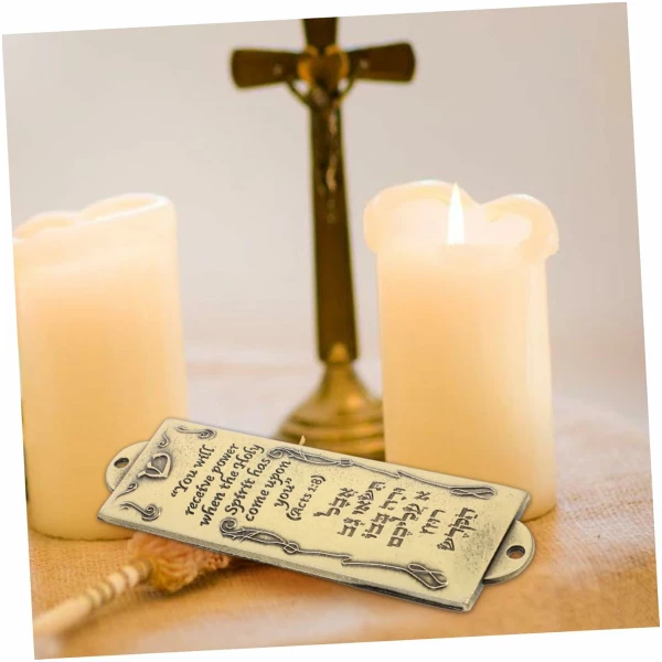 2 Pièces Cadeaux D'Israël Mezouza en Métal Artisanat De Mezouza Religieuse Cadeau Religieux Décor De Mezouza Catholique Décor en Métal Mezouza Décor À La Maison Mezouza Décorative – Image 9