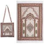 Tapis de Prière Musulman Islamique, Tapis de Prière Musulman avec Sac Design Elégant, Tapis de Prière Portable Prier Couverture, Tapis de prière Musulman, Prière Musulmane Islamique Ramadan