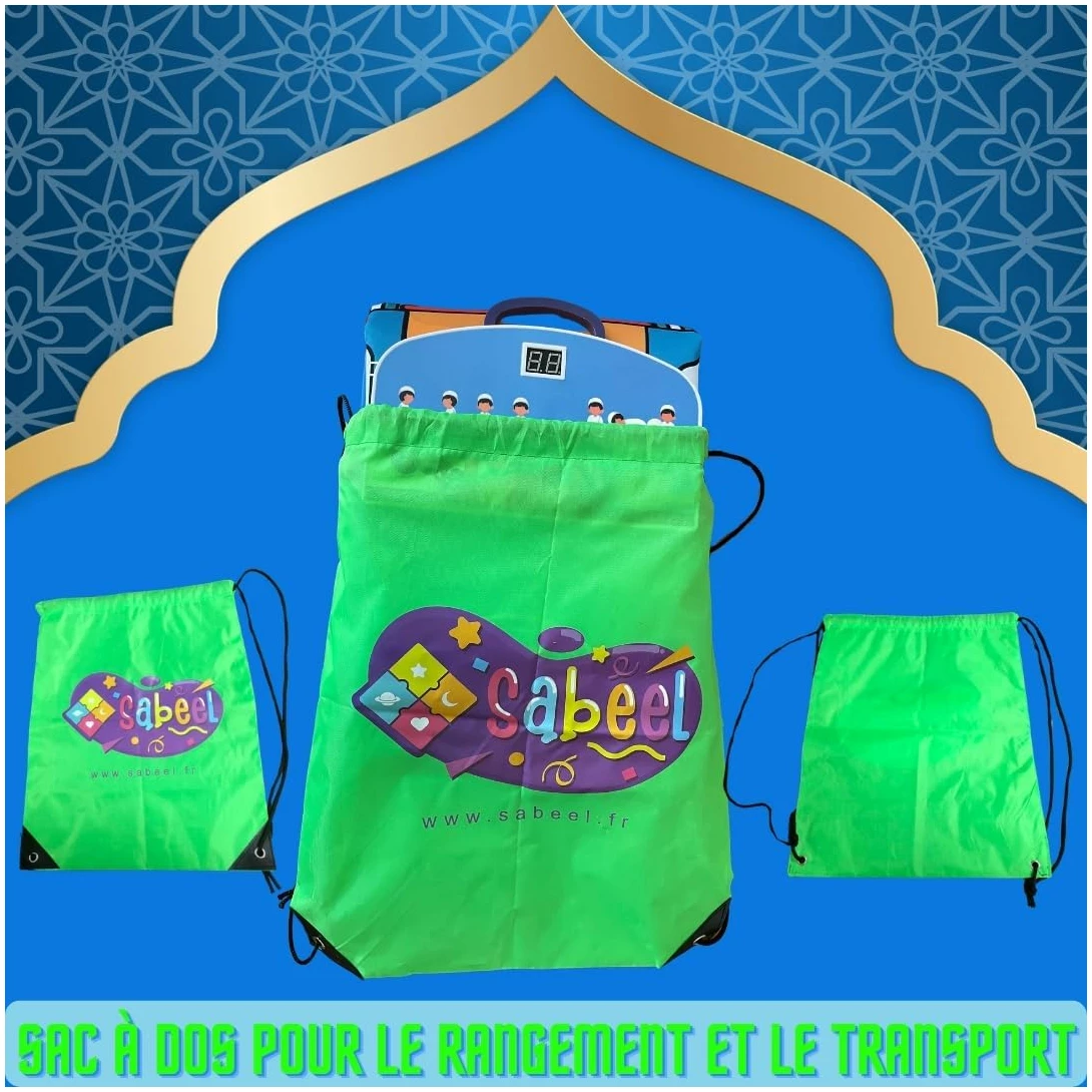 Tapis de prière électronique interactif Musulman pour Enfants - Apprentissage ludique et éducatif de la prière (Bleu) – Image 5