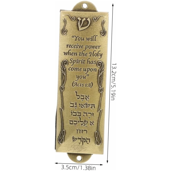 Cadeaux D'Israël Décor À La Maison Judaica Mezouza Mezouza en Métal Décor Porte Mezouza en Métal Mezouza Sainte Artisanat De Mezouza en Métal Symboles De Parure De Mezouza en – Image 3