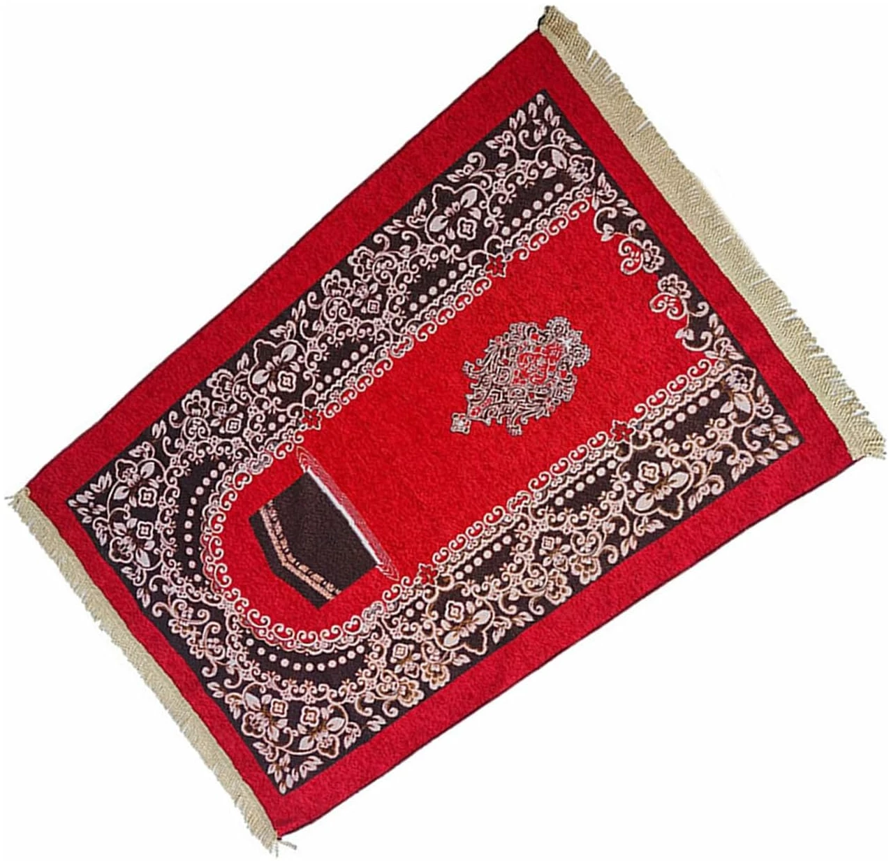 Tapis de prière musulmane avec pompons, doux, 80 x 120 cm – Image 5