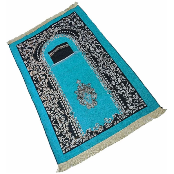 Tapis de prière musulman avec pompons - Tapis islamique unique pour les genoux – Image 5