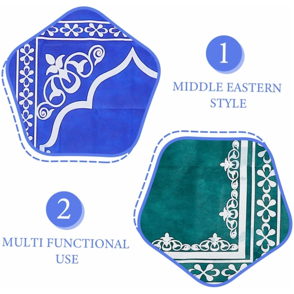 4 Tapis De Prière Tapis De Culte Fourniture Décor Islamique Tapis De Prière Décoratif Tapis De Prière Tapis De Voyage Musulman Tapis De Prière Islamique Portable – Image 8