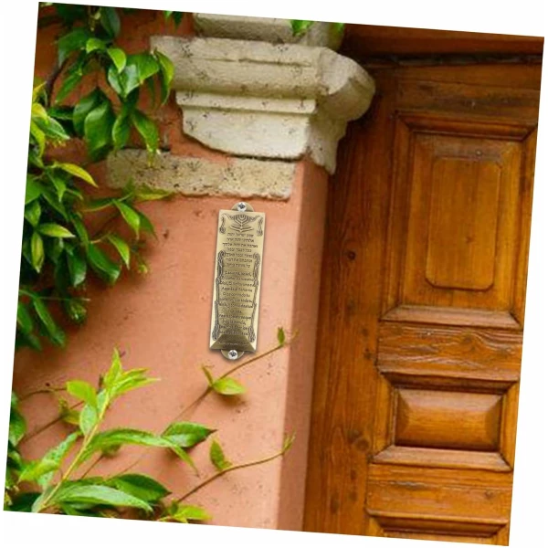 Cadeau Religieux Symboles Juifs Mezouza Mezouza Catholique Décor À La Maison Mezouza Religieuse Artisanat Écriture Hébraïque Mezouza Décorative en Métal – Image 9