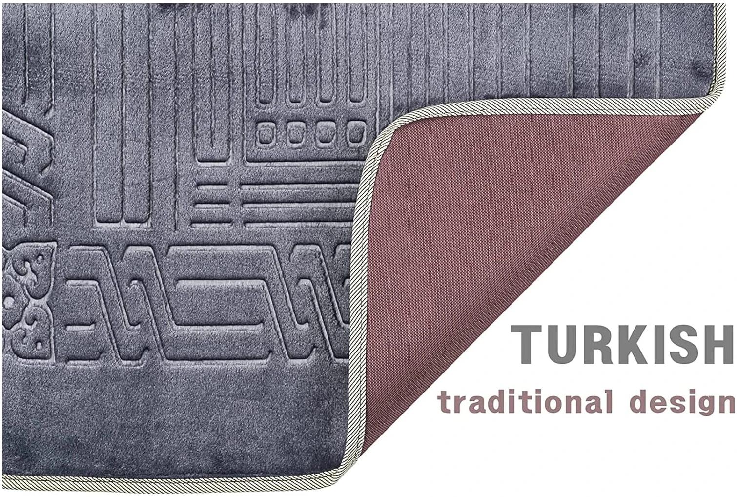 Tapis de prière avec Dossier, Tapis de méditation Pliable avec Dossier, Tapis de prière Musulman-Haute Qualité-Méditation, siège de Sol rembourré, Sac de Transport (Noir) – Image 6