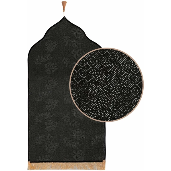 Tapis de Prière Musulman Tapis de Prière Islamique en Flanelle Doux et Epais Tapis de Prière Portable Cadeaux de Ramadan L'Aïd – Image 6