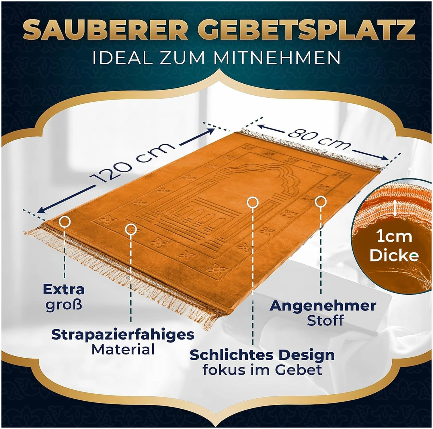 Tapis de prière de qualité supérieure dans un emballage cadeau exclusif – Image 2