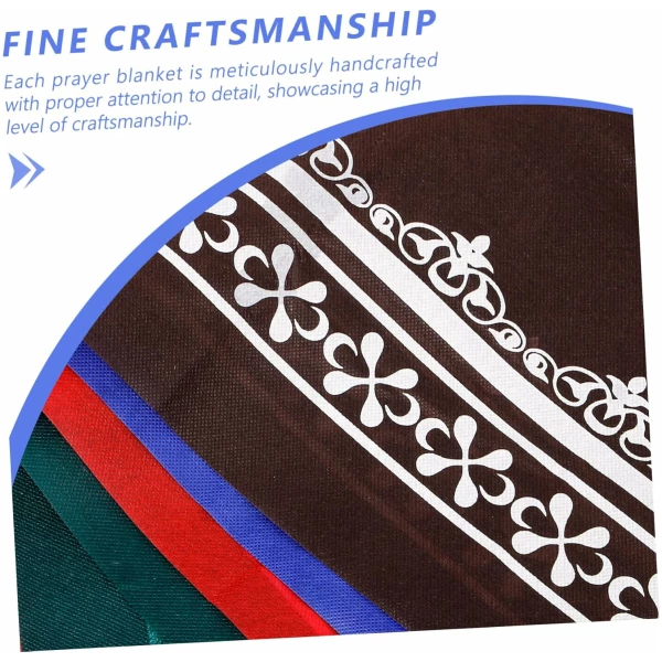 4 Tapis De Prière Tapis De Culte Fourniture Décor Islamique Tapis De Prière Décoratif Tapis De Prière Tapis De Voyage Musulman Tapis De Prière Islamique Portable – Image 3