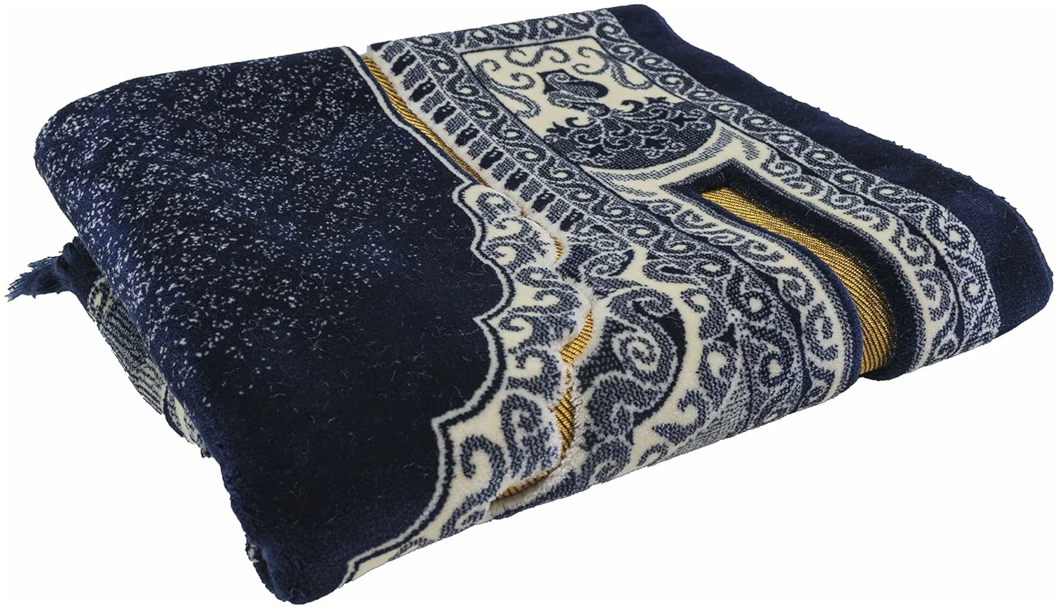 Tapis de prière islamique – Large double peluche velours Namaz Sajjadah – Image 7