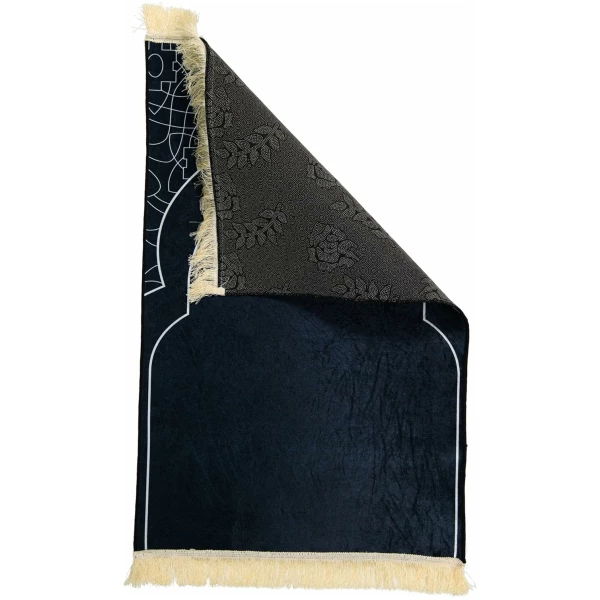 Tapis de priere Musulman pour priere Islamique - Tapis priere Musulman Confortable pour Femme et Homme Musulman - Noir – Image 5