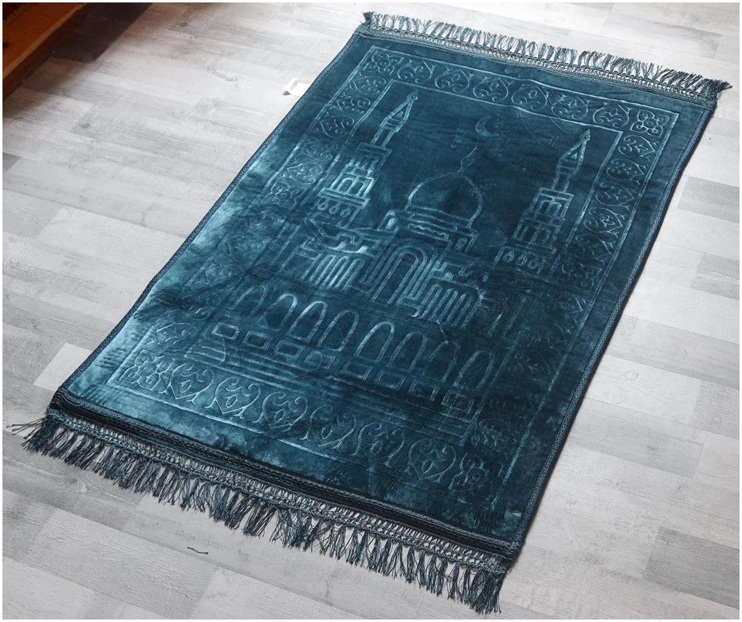 Tapis De Prière Bleu pour Musulman - 120x80 cm – Image 2