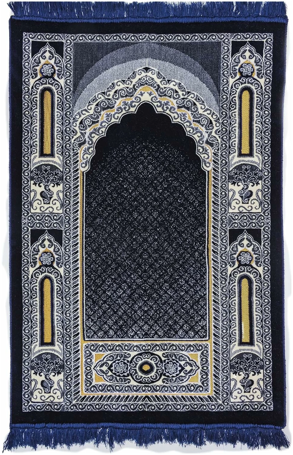 Tapis de prière islamique – Large double peluche velours Namaz Sajjadah – Image 8