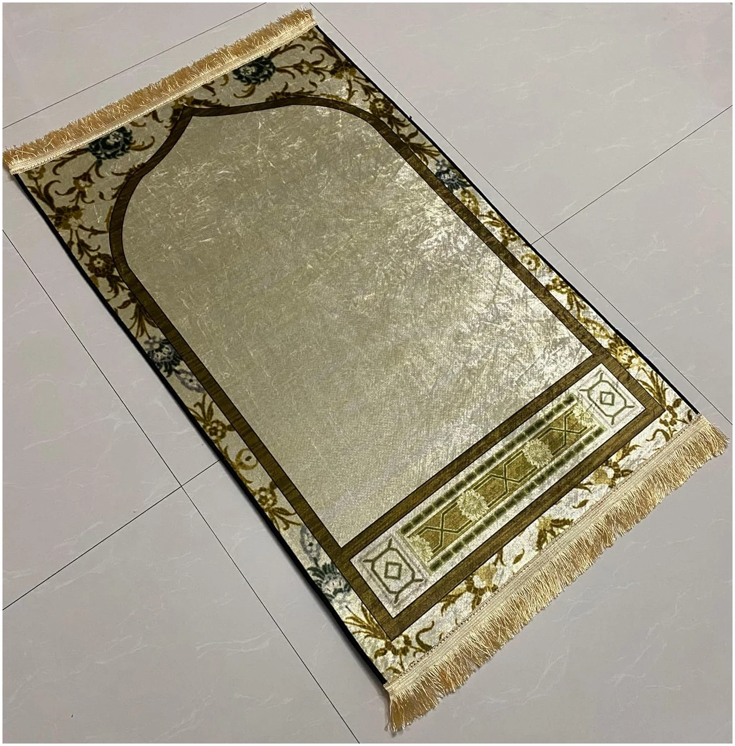 Tapis De Prière Beige pour Musulman – Image 2