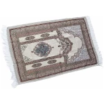 Tapis de prière arabe avec pompons - Tapis de prière islamique pour musulmans - Tapis de prière islamique lavable pour la maison