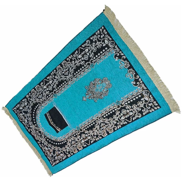 Tapis de prière musulman avec pompons - Tapis islamique unique pour les genoux