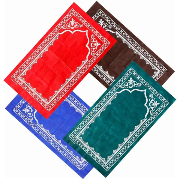 4 Tapis De Prière Tapis De Culte Fourniture Décor Islamique Tapis De Prière Décoratif Tapis De Prière Tapis De Voyage Musulman Tapis De Prière Islamique Portable