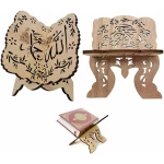 Porte-livre Pliant Support Bibliothèque En Bois Kuran Coran Coran Porte-Livre sacré pour la décoration de la Maison en Bois Islam Livres islamiques et Lecture
