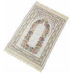 Tapis de prière musulman en coton polyester antidérapant portable et pliable pour toutes occasions