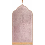 Tapis de Prière Musulman Tapis de Prière Islamique en Flanelle Doux et Epais Tapis de Prière Portable Cadeaux de Ramadan L'Aïd