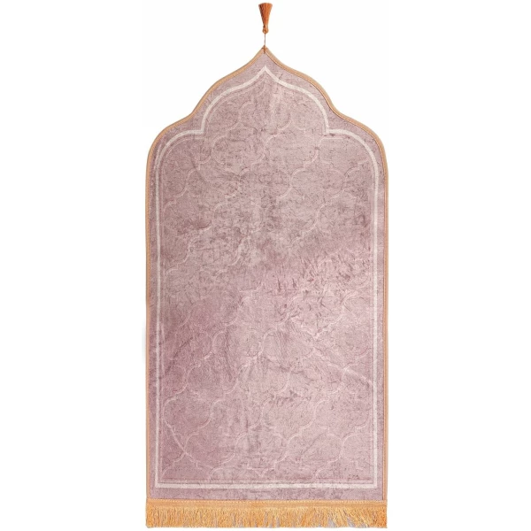 Tapis de Prière Musulman Tapis de Prière Islamique en Flanelle Doux et Epais Tapis de Prière Portable Cadeaux de Ramadan L'Aïd